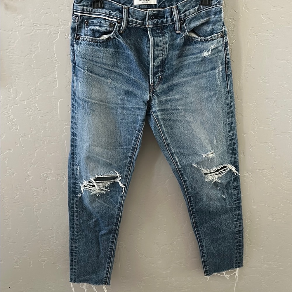 Moussy - Distressed Blue Jeans